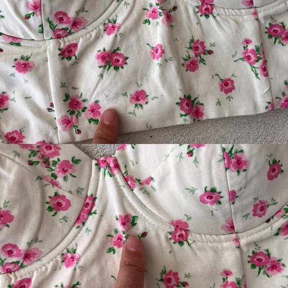 NWT Zara Linen Blend Floral Crop Top M - Picture 3 of 14